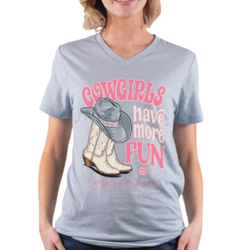 SIMPLY SOUTHERN "COWGIRLS HAVE MORE FUN" TEE
